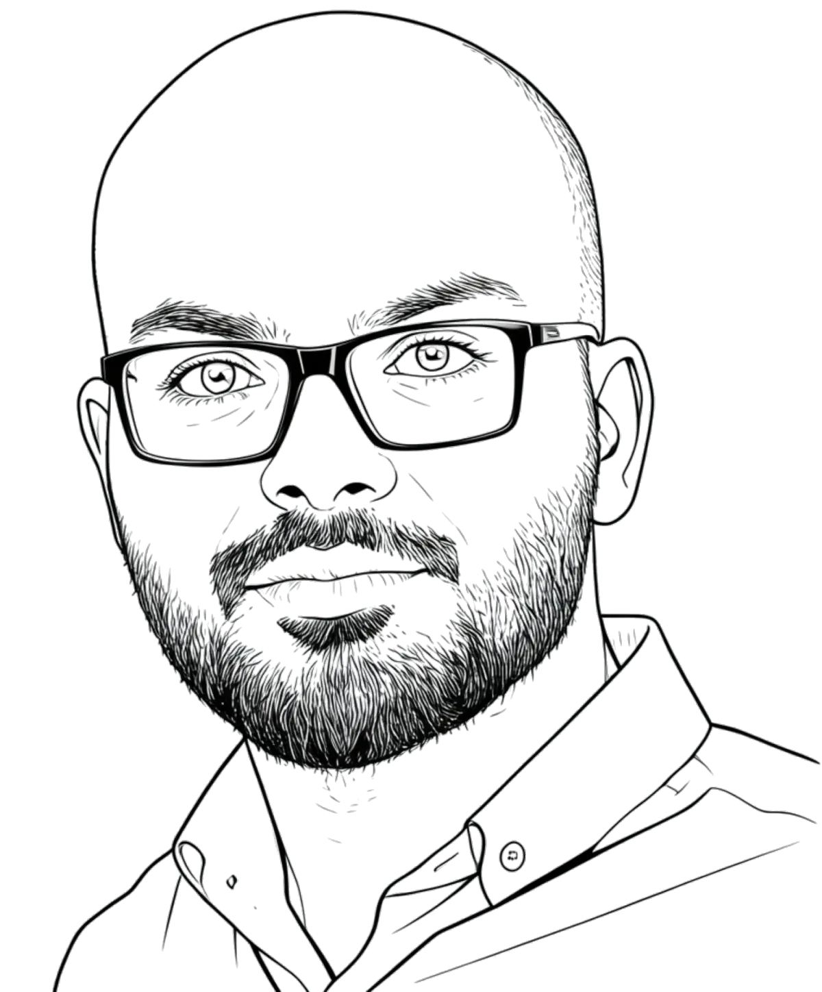 Illustrated image of a person's head